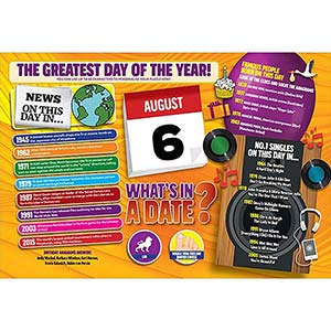 WHAT'S IN A DATE 6th AUGUST PERSONALISED 