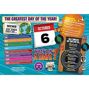 WHAT'S IN A DATE 6th OCTOBER PERSONALISED