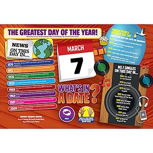 WHAT'S IN A DATE 7th MARCH PERSONALISED 