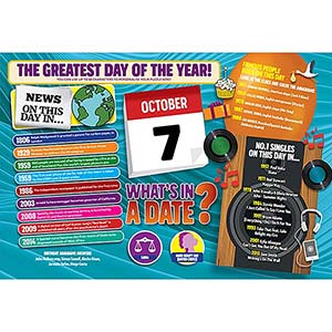WHAT'S IN A DATE 7th OCTOBER PERSONALISED