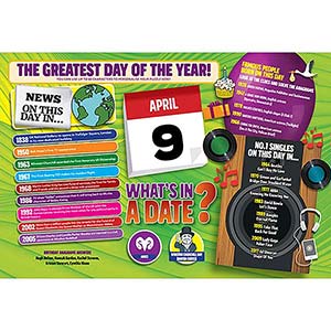 WHAT'S IN A DATE 9th APRIL PERSONALISED 