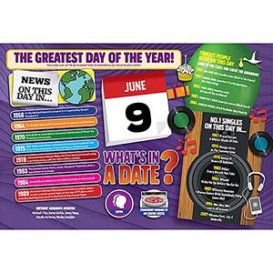 WHAT'S IN A DATE 9th JUNE PERSONALISED 