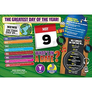 WHAT'S IN A DATE 9th MAY PERSONALISED 