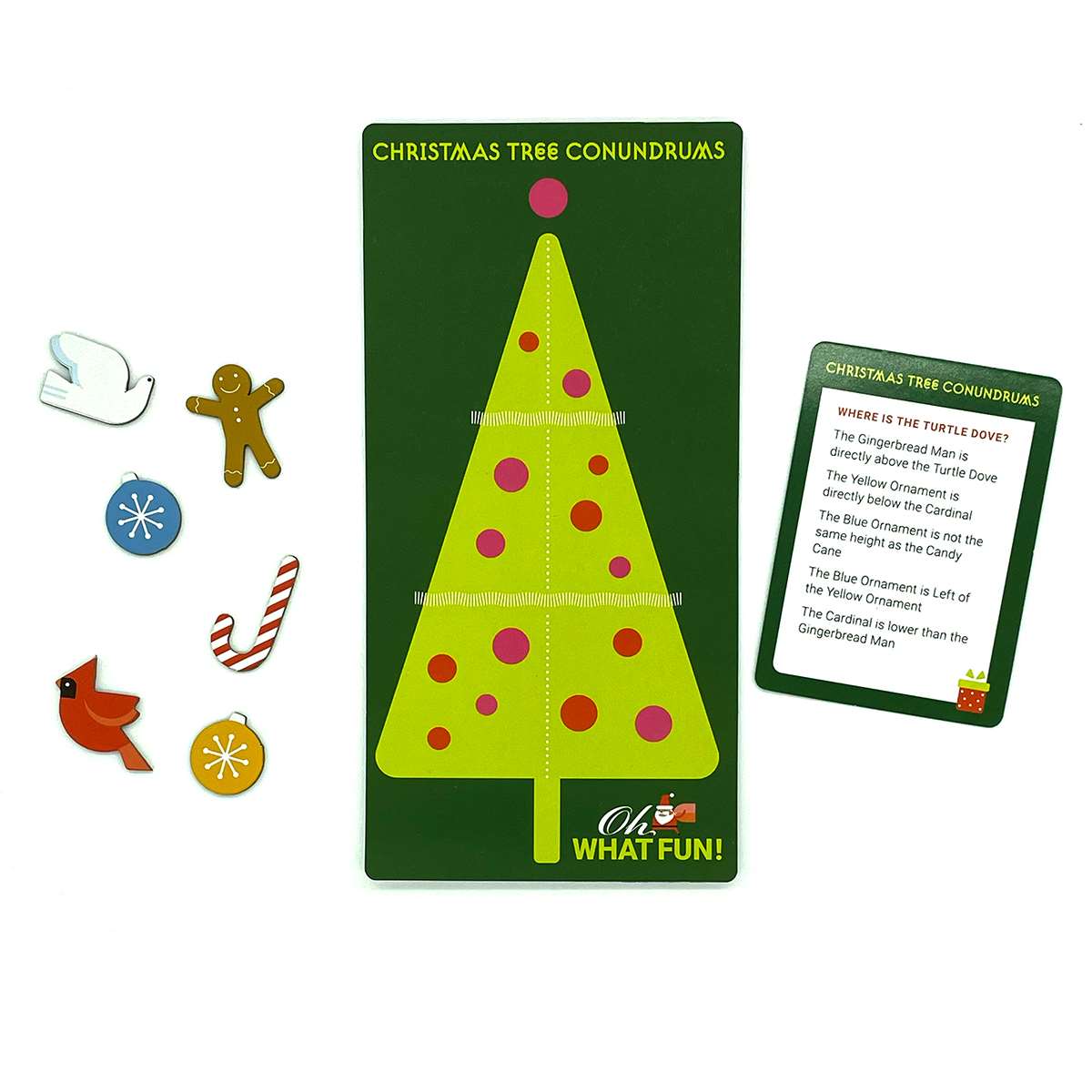 OH WHAT FUN! CHRISTMAS, TREE, FESTIVE, SEASON, BRAINTEASER, CHALLENGES