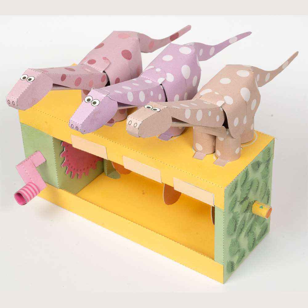 Diplodocus Dance Paper Animation Kit – Happy Puzzle