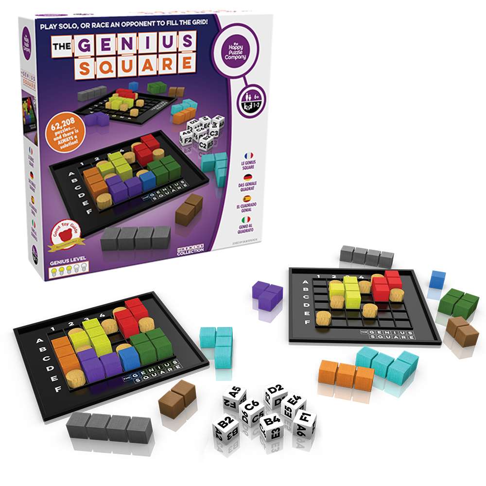 THE GENIUS SQUARE, GENIUS, SQUARES, SQAURE, GRID, GAME, PUZZLE, SPEED