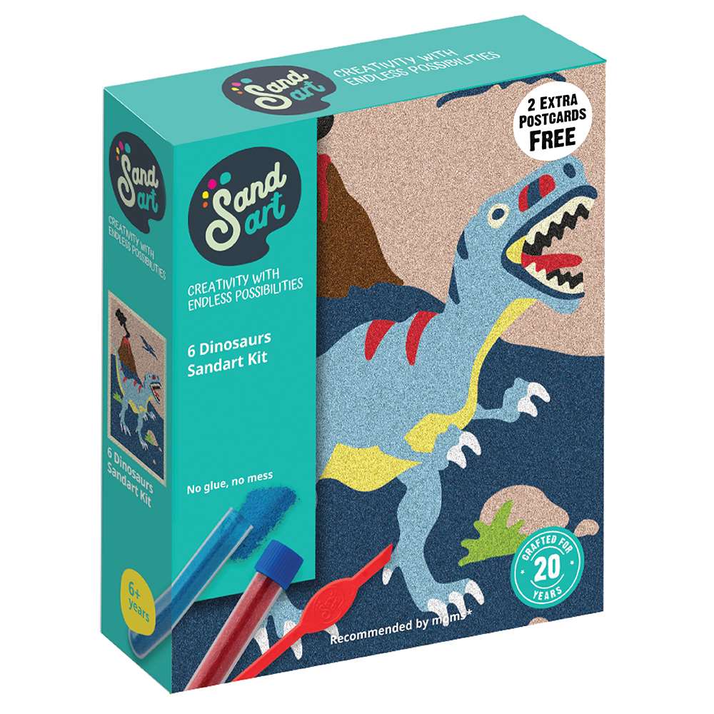 SAND ART DINOSAURS, SAND ART, ART, SAND, DINOSAURS, COLOURFUL, CREATIVE