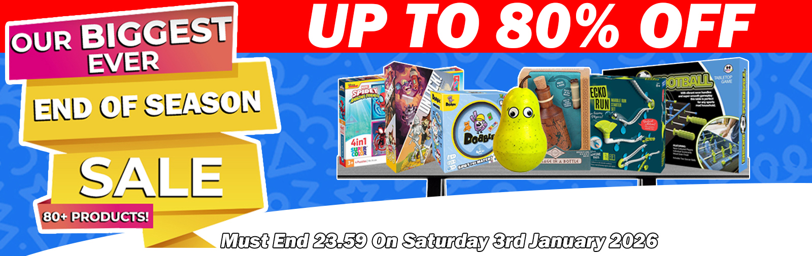 End Of Season Sale - Up To 80% Off